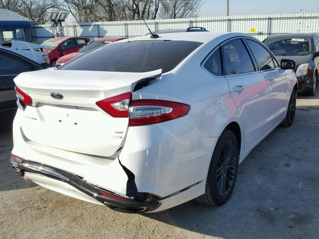 3FA6P0H93ER314876 - 2014 FORD FUSION SE WHITE photo 4