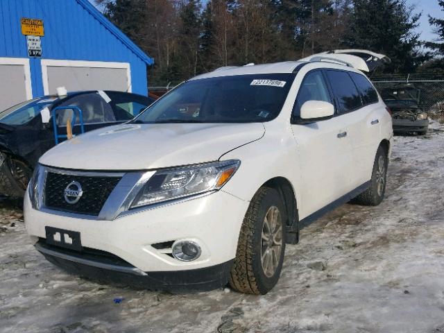 5N1AR2MM8EC617666 - 2014 NISSAN PATHFINDER WHITE photo 2