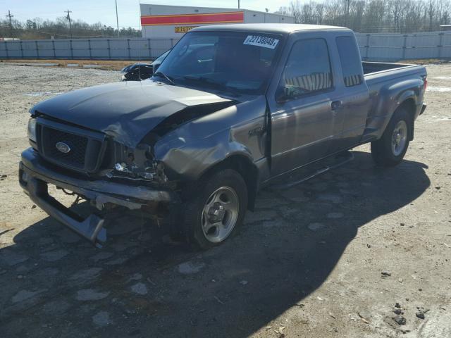 1FTYR44U84PB29341 - 2004 FORD RANGER SUP GRAY photo 2