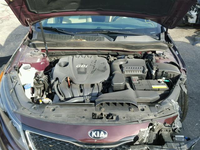 5XXGM4A70FG472535 - 2015 KIA OPTIMA LX MAROON photo 7