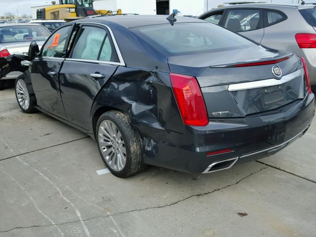 1G6AR5S35E0121048 - 2014 CADILLAC CTS LUXURY GRAY photo 3