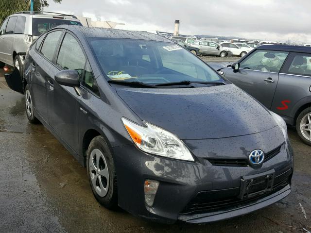 JTDKN3DU2D1667595 - 2013 TOYOTA PRIUS GRAY photo 1