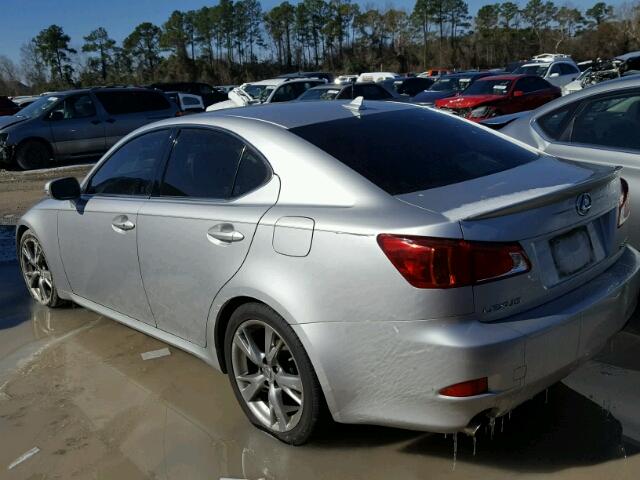 JTHBK262395093988 - 2009 LEXUS IS 250 GRAY photo 3