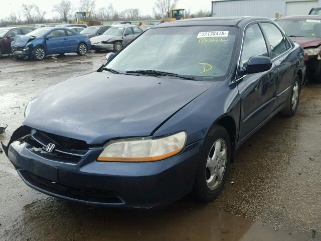 1HGCG565XYA120713 - 2000 HONDA ACCORD EX BLUE photo 2