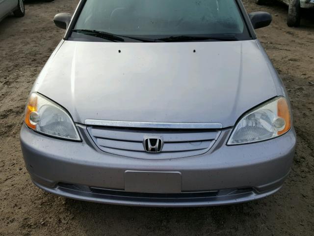 2HGES166X2H507540 - 2002 HONDA CIVIC LX SILVER photo 7