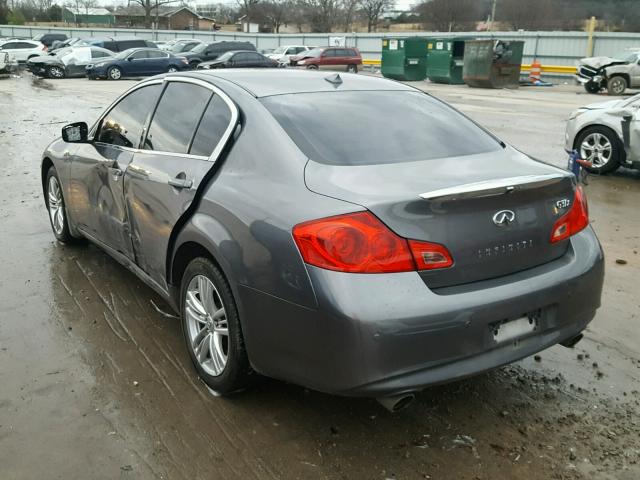 JN1CV6AR1CM670011 - 2012 INFINITI G37 GRAY photo 3