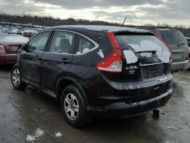 2HKRM4H33EH639405 - 2014 HONDA CR-V LX BLACK photo 3