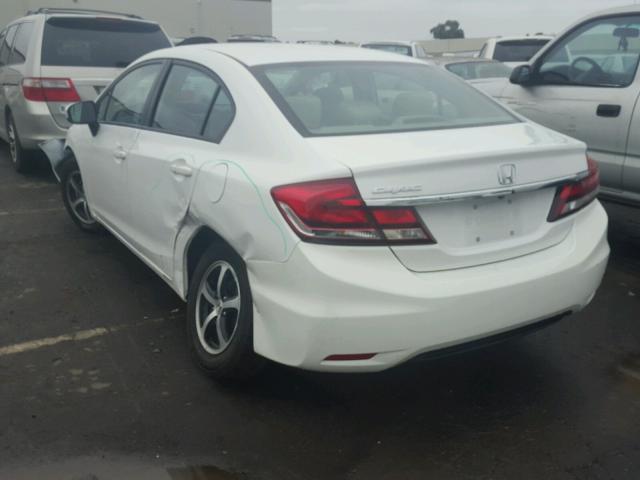 19XFB2F71FE243272 - 2015 HONDA CIVIC SE WHITE photo 3