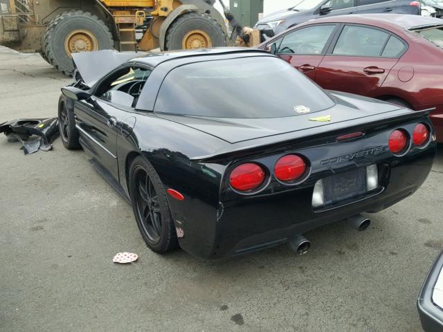 1G1YY22G215107873 - 2001 CHEVROLET CORVETTE BLACK photo 3