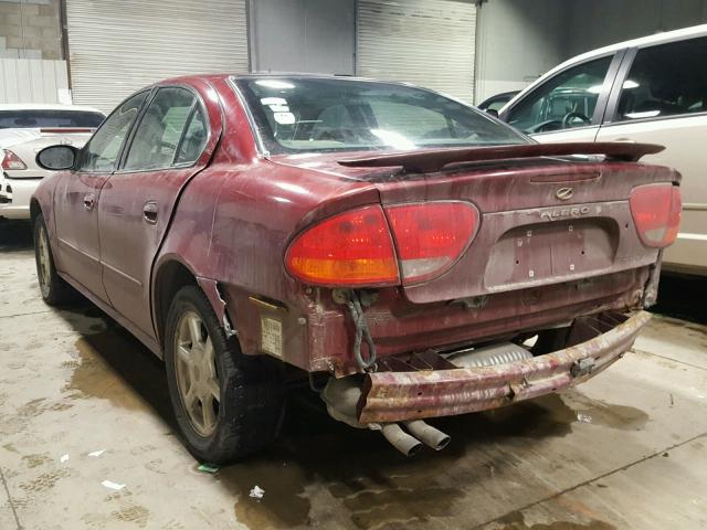 1G3NF52E13C313104 - 2003 OLDSMOBILE ALERO GLS 栗色 照片 3