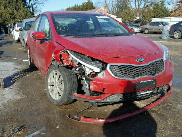 KNAFX4A64G5610459 - 2016 KIA FORTE LX RED photo 1