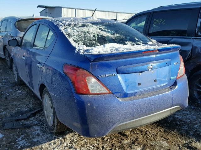 3N1CN7AP4GL867792 - 2016 NISSAN VERSA S BLUE photo 3