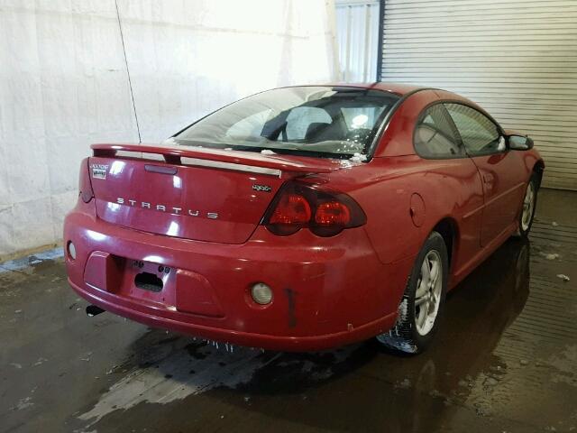 4B3AG42G14E132999 - 2004 DODGE STRATUS SX RED photo 4