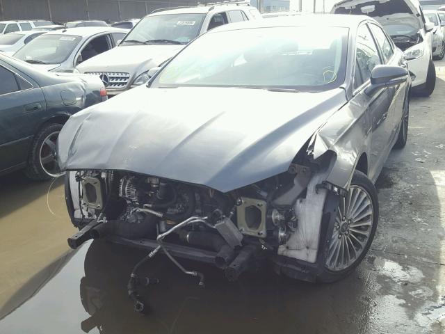 3FA6P0K90FR153994 - 2015 FORD FUSION TIT GRAY photo 2