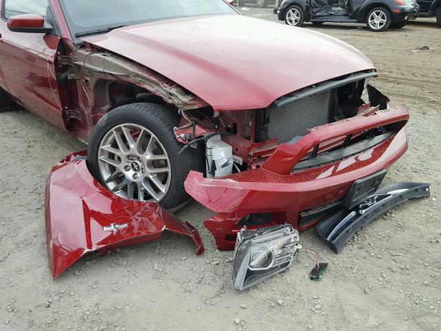 1ZVBP8AM5E5321849 - 2014 FORD MUSTANG RED photo 9