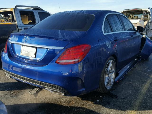 55SWF4JB9JU236003 - 2018 MERCEDES-BENZ C 300 BLUE photo 4