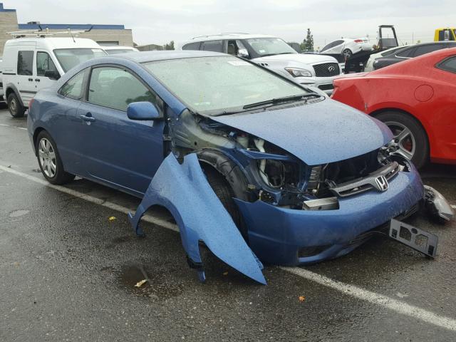 2HGFG12678H561236 - 2008 HONDA CIVIC LX BLUE photo 1