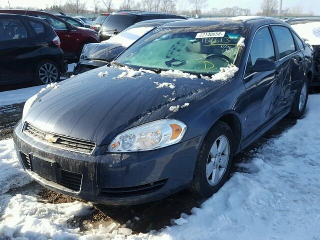 2G1WT57K691234515 - 2009 CHEVROLET IMPALA 1LT CHARCOAL photo 2