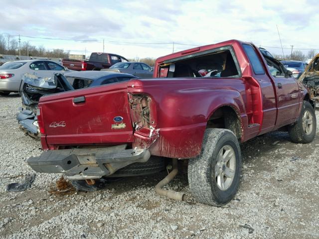 1FTZR15E24PA67879 - 2004 FORD RANGER SUP MAROON photo 4