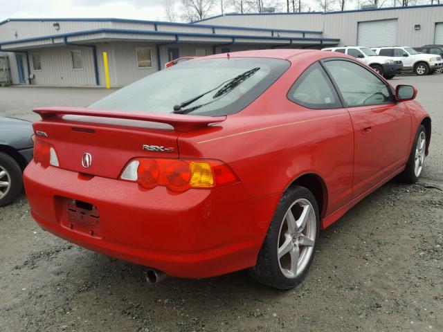 JH4DC53034S008166 - 2004 ACURA RSX TYPE-S RED photo 4