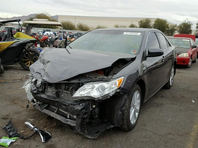 4T1BD1FK2EU109647 - 2014 TOYOTA CAMRY HYBR CHARCOAL photo 2