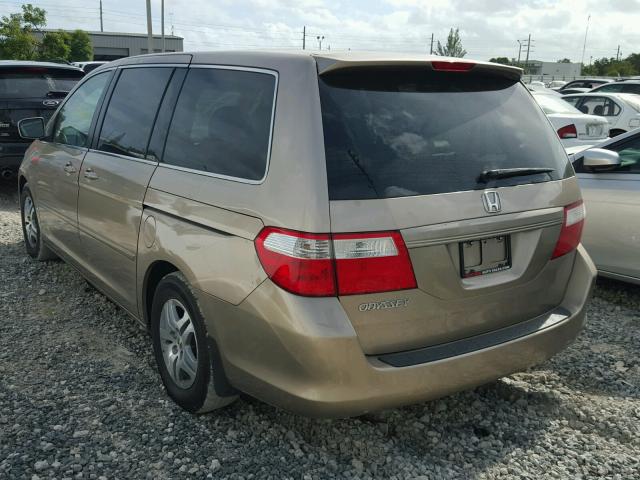 5FNRL38636B433301 - 2006 HONDA ODYSSEY EX GOLD photo 3