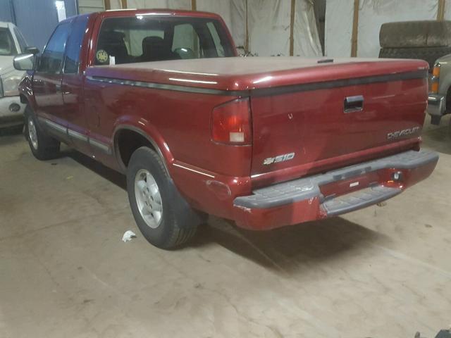 1GCDT19W718162622 - 2001 CHEVROLET S TRUCK S1 RED photo 3