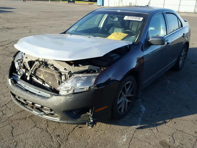 3FAHP0JA1CR416557 - 2012 FORD FUSION SEL GRAY photo 2