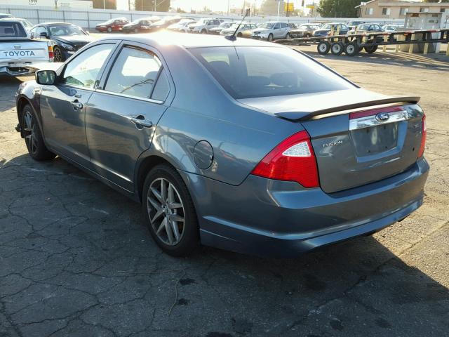 3FAHP0JA1CR416557 - 2012 FORD FUSION SEL GRAY photo 3