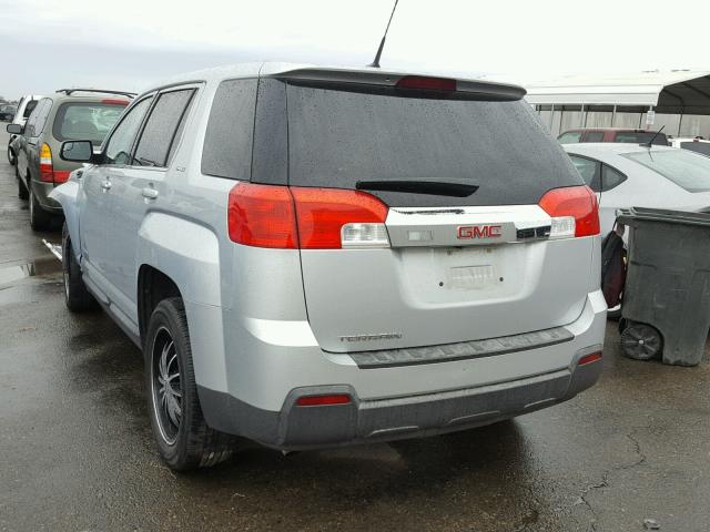 2GKALMEK7C6233144 - 2012 GMC TERRAIN SL SILVER photo 3