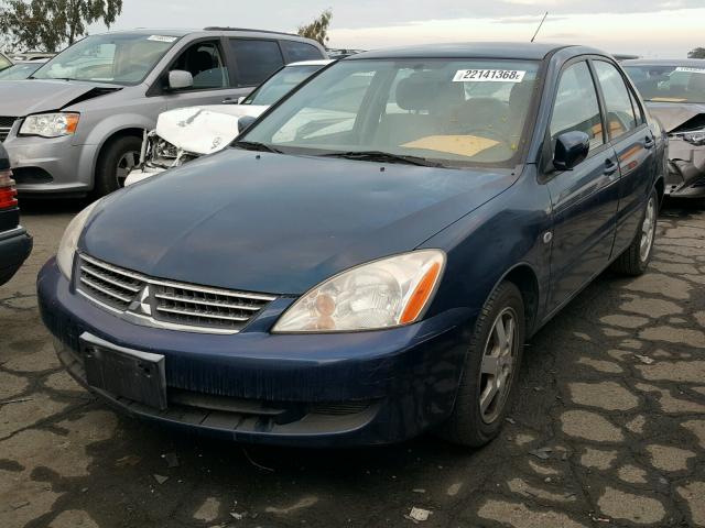 JA3AJ26E76U073401 - 2006 MITSUBISHI LANCER ES BLUE photo 2