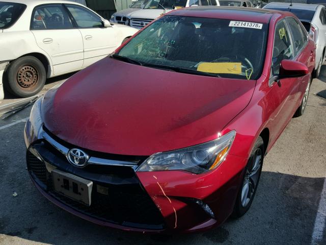 4T1BF1FK1GU581481 - 2016 TOYOTA CAMRY LE RED photo 2