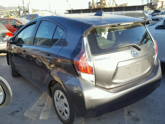 JTDKDTB37G1122770 - 2016 TOYOTA PRIUS C GRAY photo 3