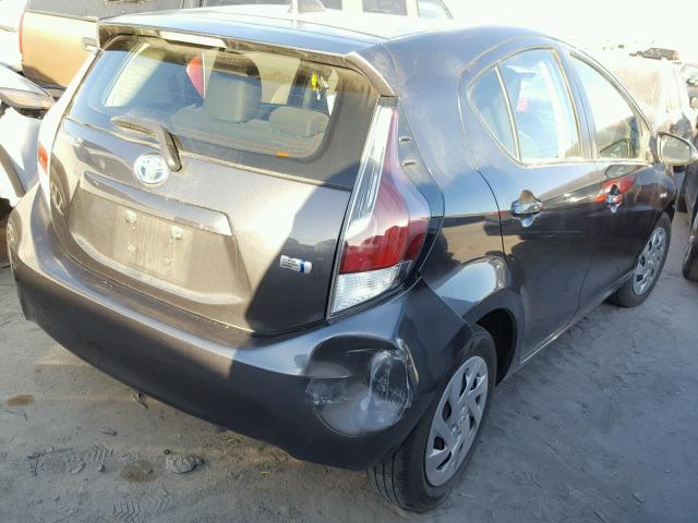 JTDKDTB37G1122770 - 2016 TOYOTA PRIUS C GRAY photo 4