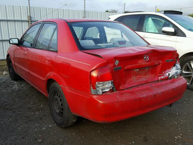 JM1BJ2228Y0205352 - 2000 MAZDA PROTEGE DX RED photo 3