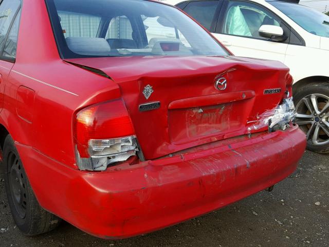 JM1BJ2228Y0205352 - 2000 MAZDA PROTEGE DX RED photo 9