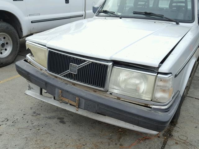 YV1AA8851M1886291 - 1991 VOLVO 240 BASE SILVER photo 9