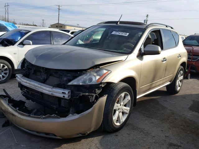 JN8AZ08T06W427553 - 2006 NISSAN MURANO SL GOLD photo 2