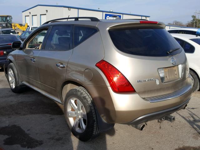 JN8AZ08T06W427553 - 2006 NISSAN MURANO SL GOLD photo 3