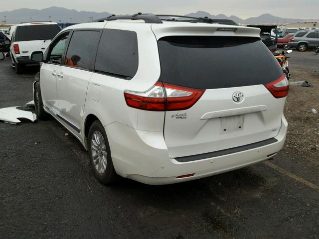 5TDYK3DC7FS669990 - 2015 TOYOTA SIENNA XLE WHITE photo 3