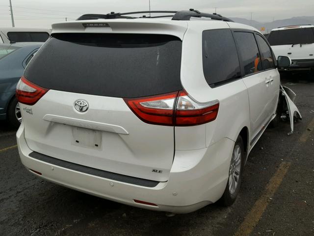 5TDYK3DC7FS669990 - 2015 TOYOTA SIENNA XLE WHITE photo 4