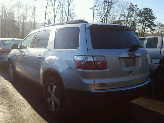 1GKKRREDXCJ325076 - 2012 GMC ACADIA SLT SILVER photo 3