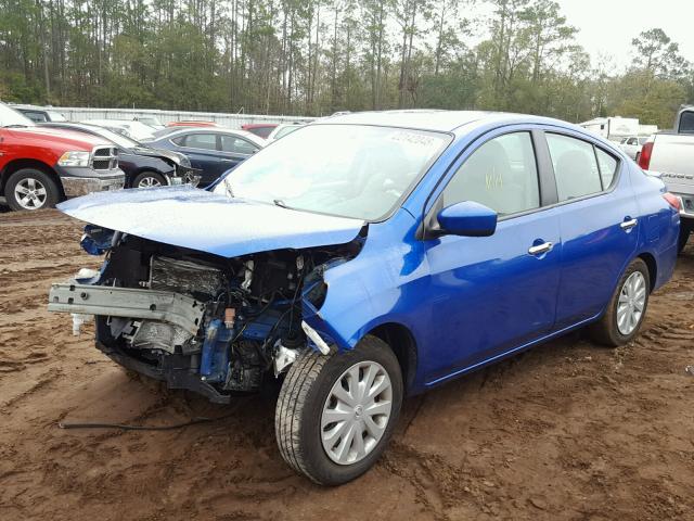 3N1CN7AP1GL805136 - 2016 NISSAN VERSA S BLUE photo 2