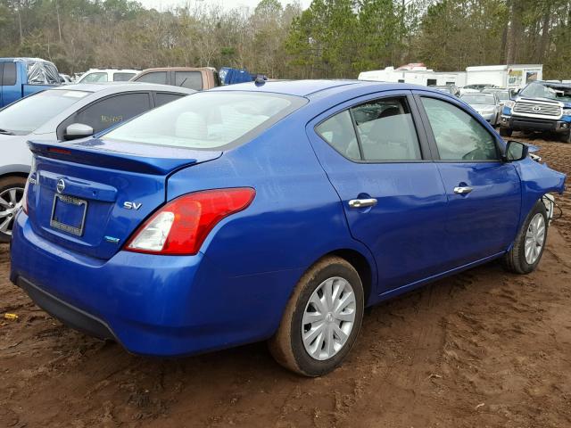 3N1CN7AP1GL805136 - 2016 NISSAN VERSA S BLUE photo 4