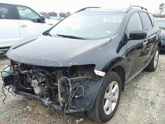 JN8AZ18W49W142228 - 2009 NISSAN MURANO S BLACK photo 2