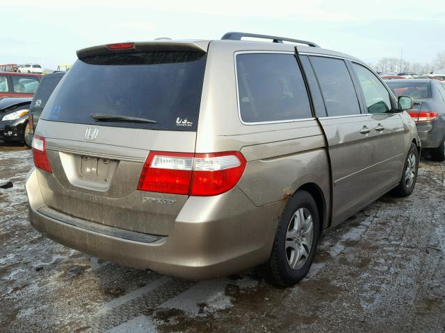 5FNRL387X5B129616 - 2005 HONDA ODYSSEY EX TAN photo 4