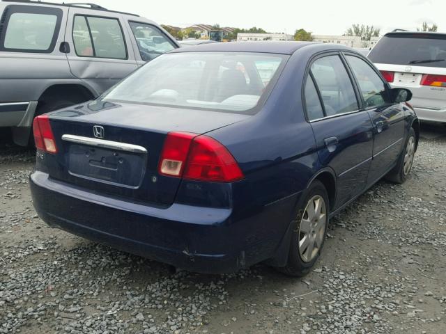 2HGES25711H561288 - 2001 HONDA CIVIC EX BLUE photo 4