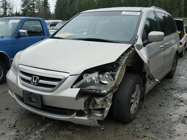 5FNRL38766B424150 - 2006 HONDA ODYSSEY EX SILVER photo 2