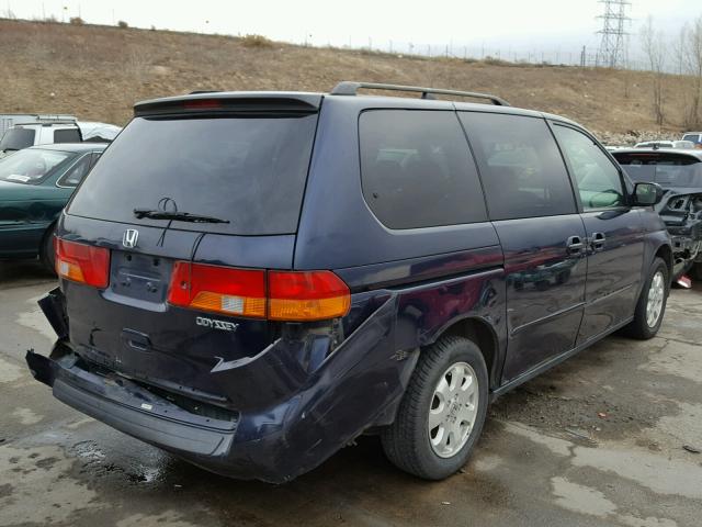 5FNRL18693B041522 - 2003 HONDA ODYSSEY EX BLUE photo 4