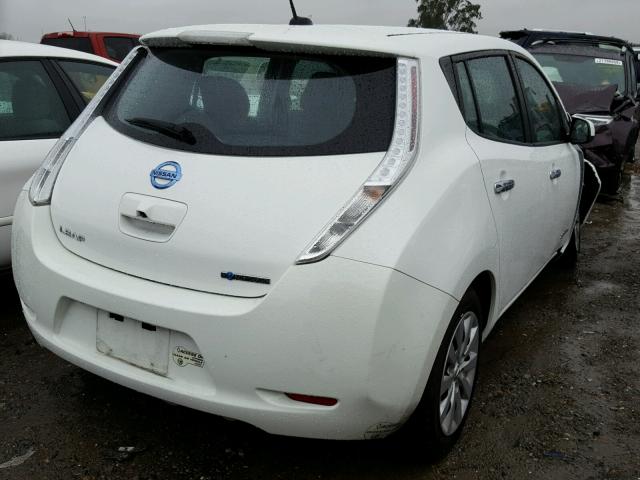 1N4AZ0CP4FC317246 - 2015 NISSAN LEAF S WHITE photo 4